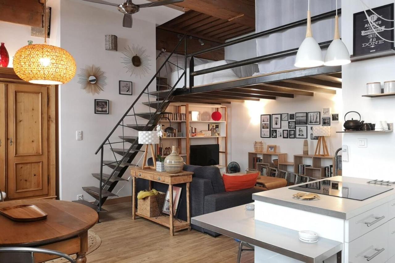 דירות Authentic Loft With Mezzanine & Exposed Stones Heart Of ליון מראה חיצוני תמונה