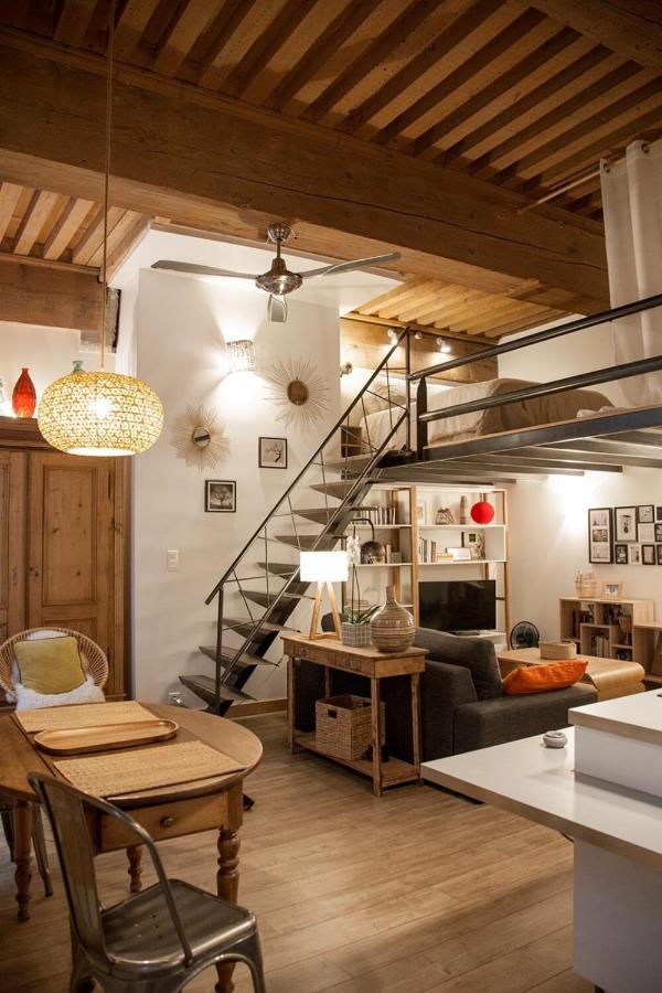 דירות Authentic Loft With Mezzanine & Exposed Stones Heart Of ליון מראה חיצוני תמונה