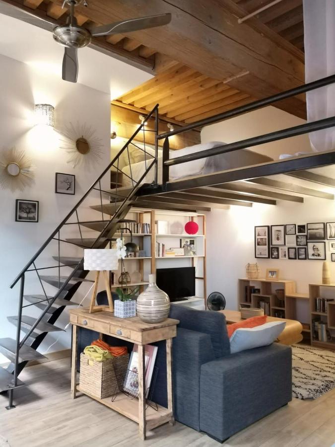 דירות Authentic Loft With Mezzanine & Exposed Stones Heart Of ליון מראה חיצוני תמונה